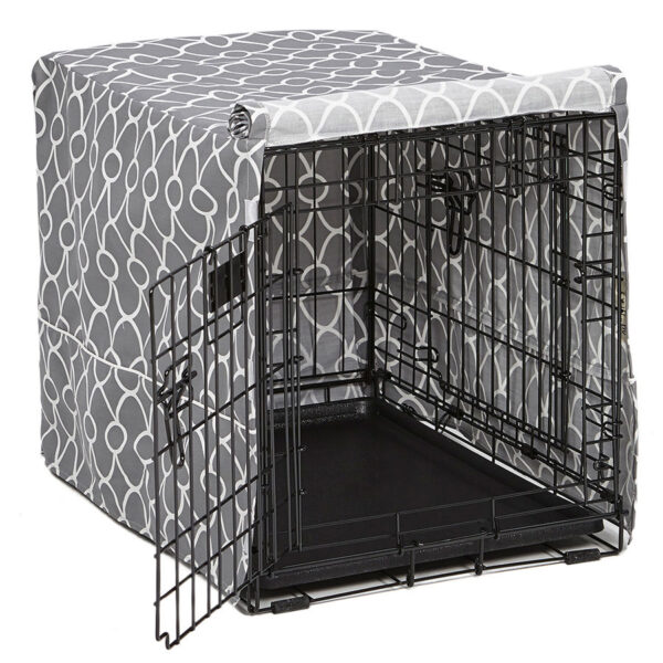 Midwest Homes for Pets Quiet Time Defender Dog Crate Cover Grey